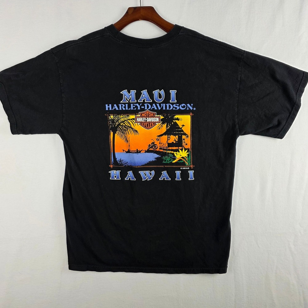 Harley-Davidson Men's Vintage 1999 Maui Hawaii Graphic T-Shirt Size XL
